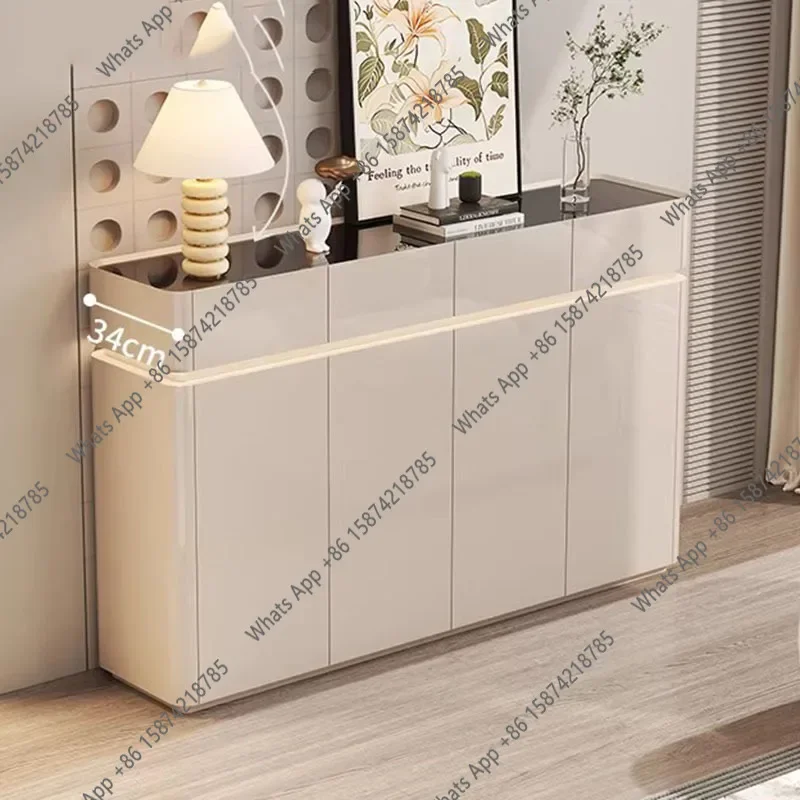 ES Nordic Luxury Shoe Cabinet Storage Living Room Display Designer Vertical Shoe Shelf Narrow Drawers Gabinete Hotel Furniture