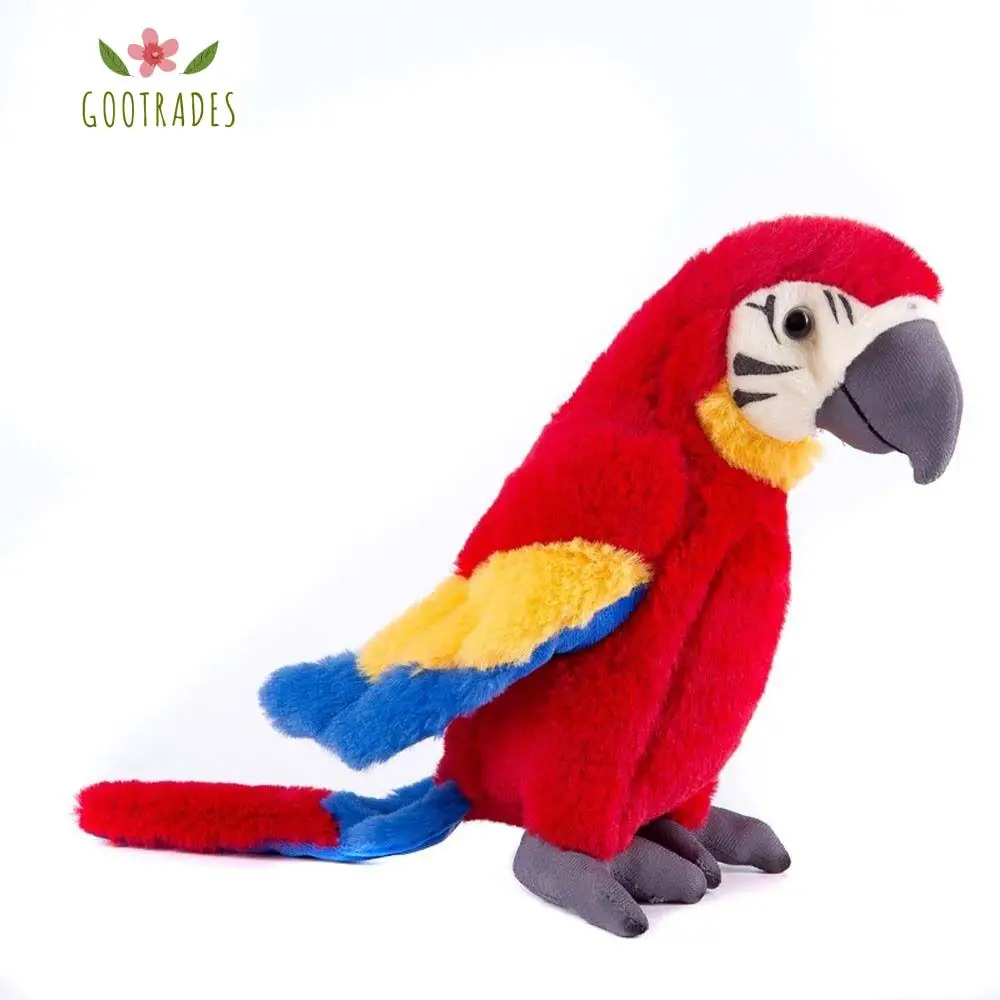 Plush Parrot Simulation Stuffed Doll, Decoração do lar, Decoração do sofá, Brinquedos de animais selvagens