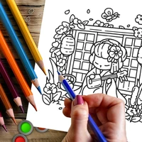 Cozy Japan Coloring Books for Adults 28 Pages Cutie Style Colouring Book Drawing Supplies Christmas Thanksgiving Gift 4
