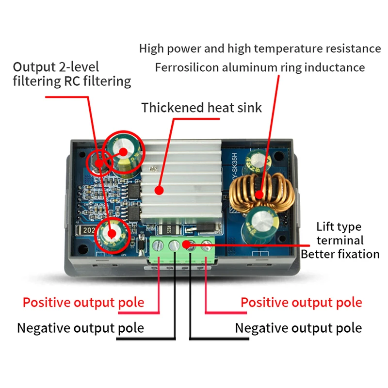 SK35H Dc Dc Step-down moduł Buck Boost Converter CC CV 0.6-30V 4A 5V 6V 12V 24V regulowany zasilacz laboratoryjny Regulator napięcia