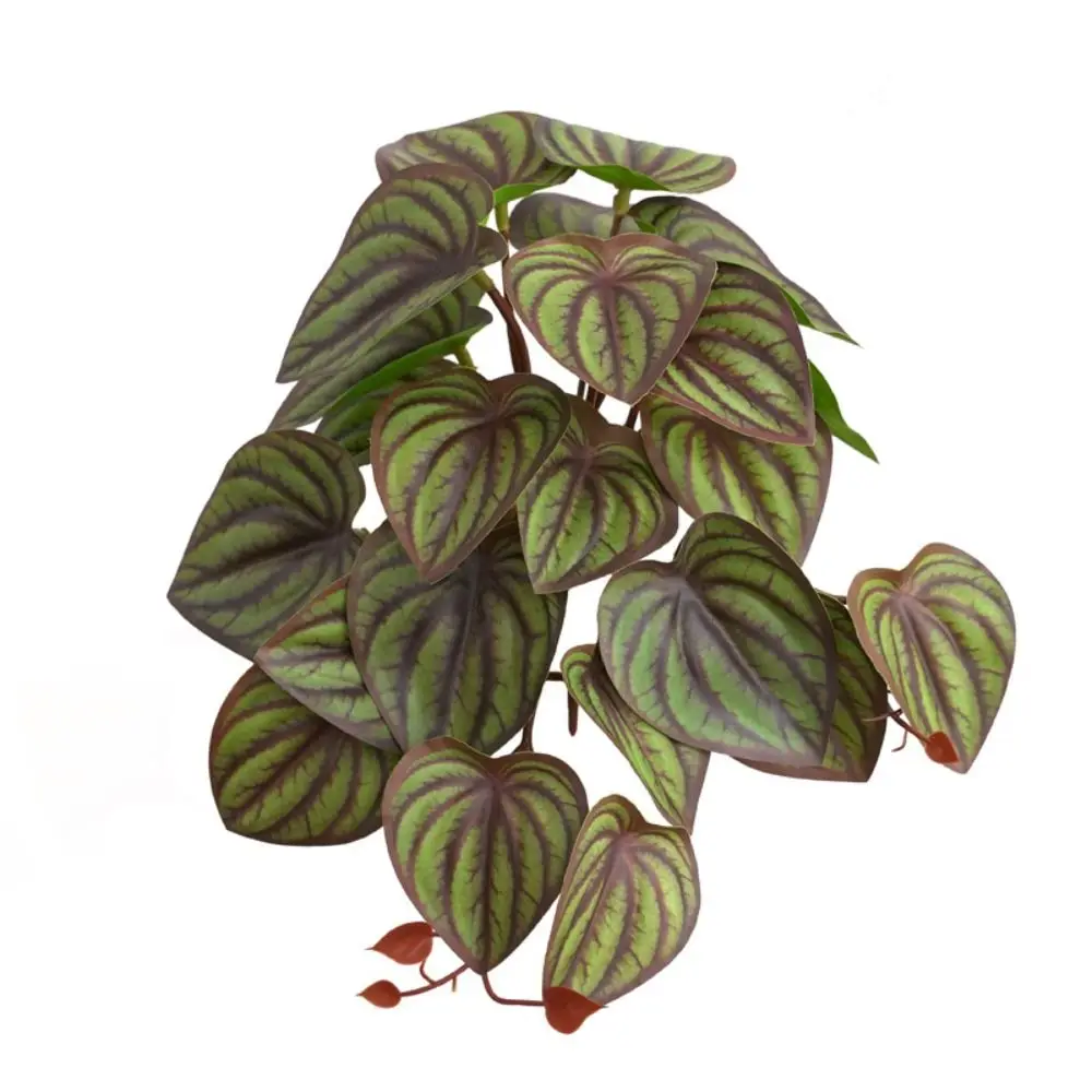 

23 Leaves Artificial Green Plant Leaves Tropical Plant Large Silk Turtle Back Bamboo Leaves Plastic Real Touch Fake Plant