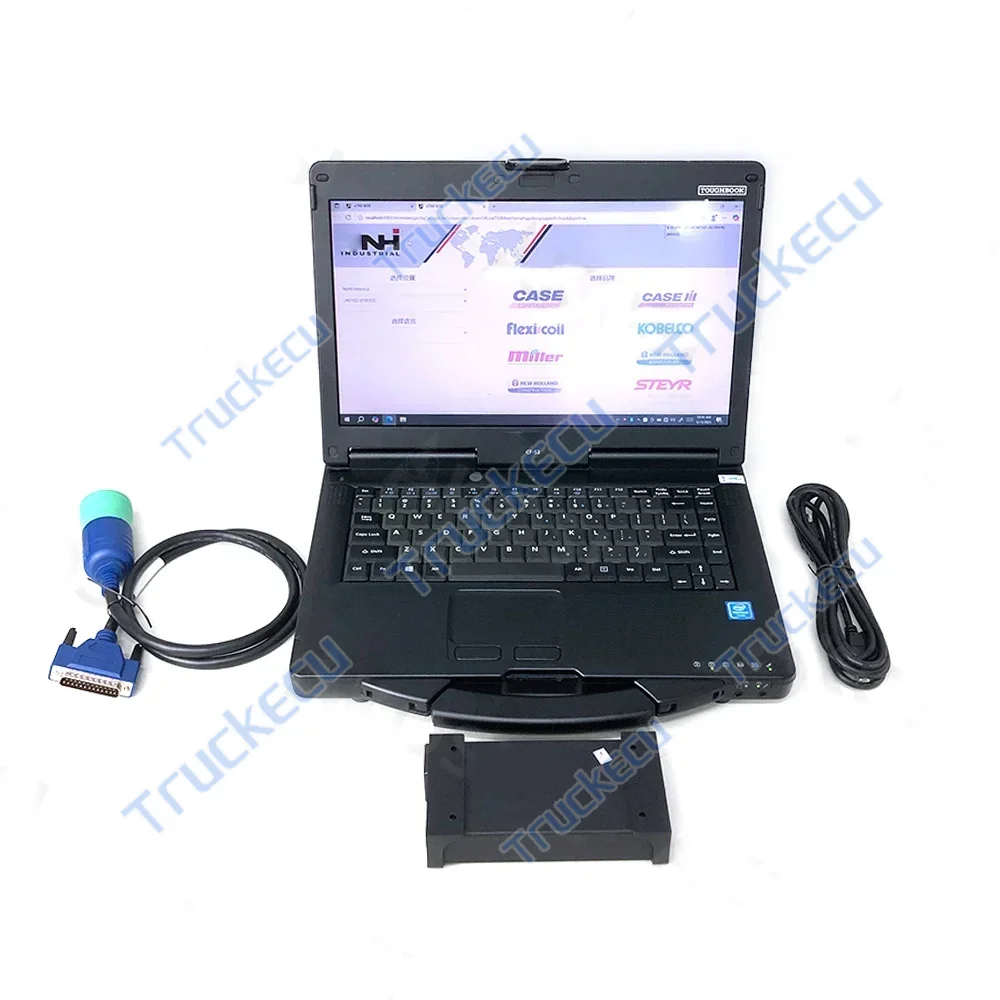 for ETIM Go Est 380002884 Diagnostic Kit INDUSTRIAL EtimGo Tractor Truck Scanner DPA5 Est Electronic Service Tool+CF53 Laptop