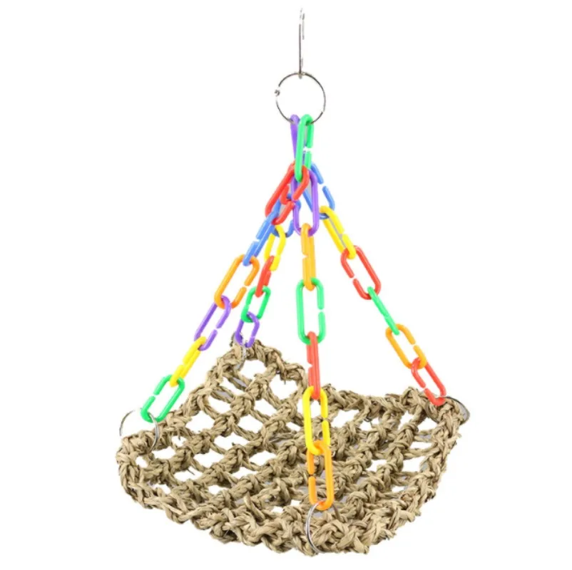 Wholesale new bird toy accessories parrot toys grass net swing bird products