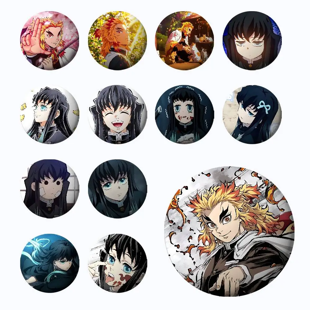 K-Kageyamas S-Shigeo S Badges Tinplate Soft Button Pin Brooch Metal Badge Custom Jewelry Accessories Hat Bag Lapel