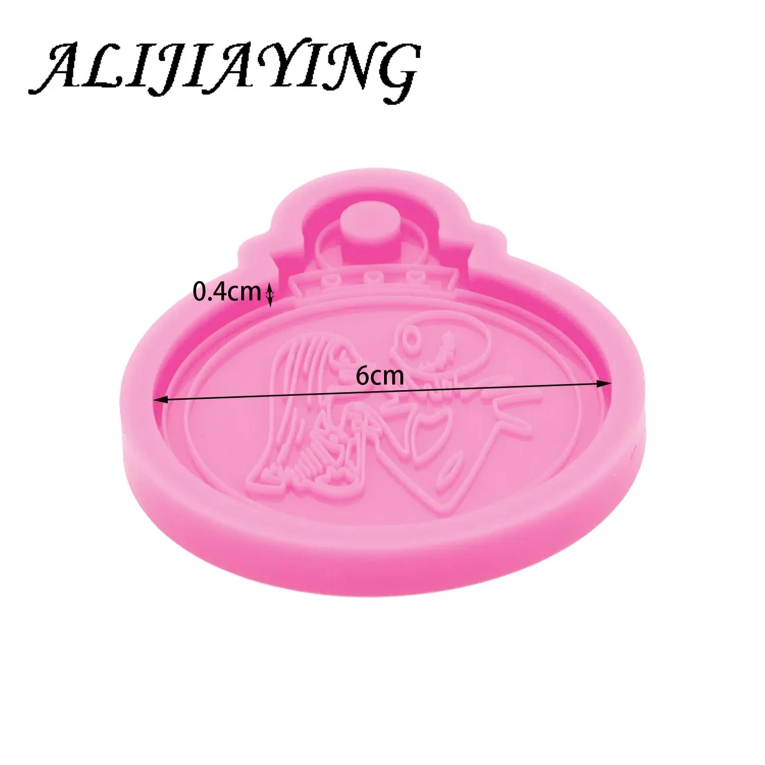 Glossy Jack Clown Silicone Keychain Mould, Halloween Skull Epoxy Molds Resin DIY Badge Reel, Fondant Chocolate Cake Mold DY0464