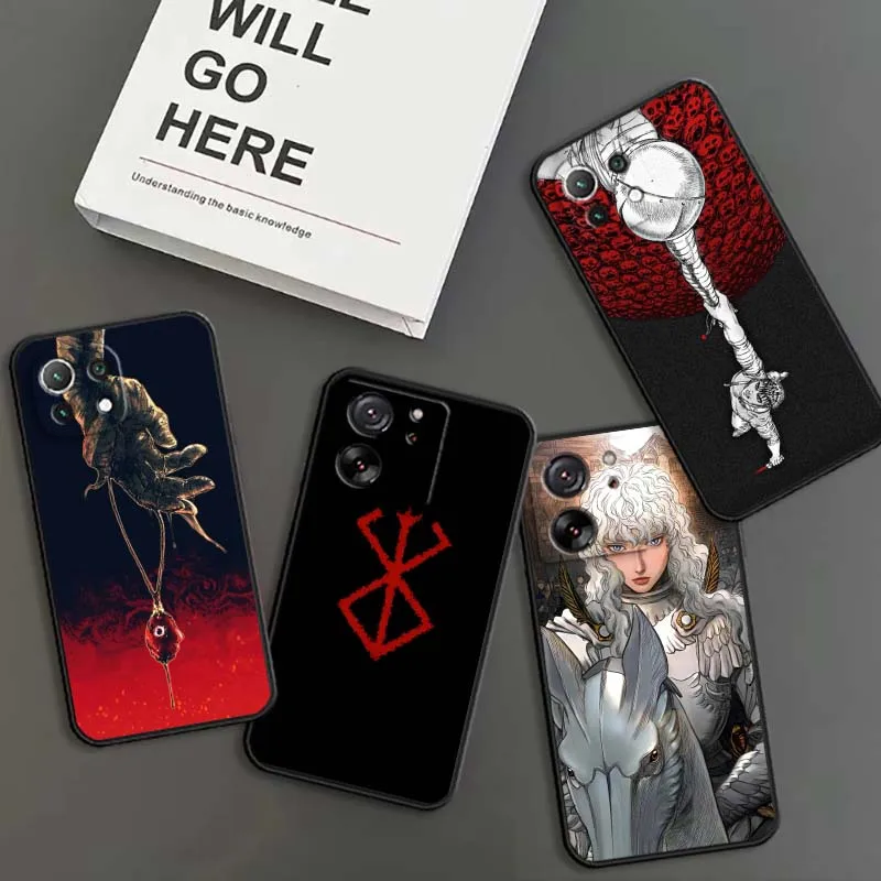 

Creative Berserk Anime For Xiaomi Mi 15 14 13 13T 12 12T 12S 11 11i 11T Pro Ultra Lite 5G Black Soft Cover