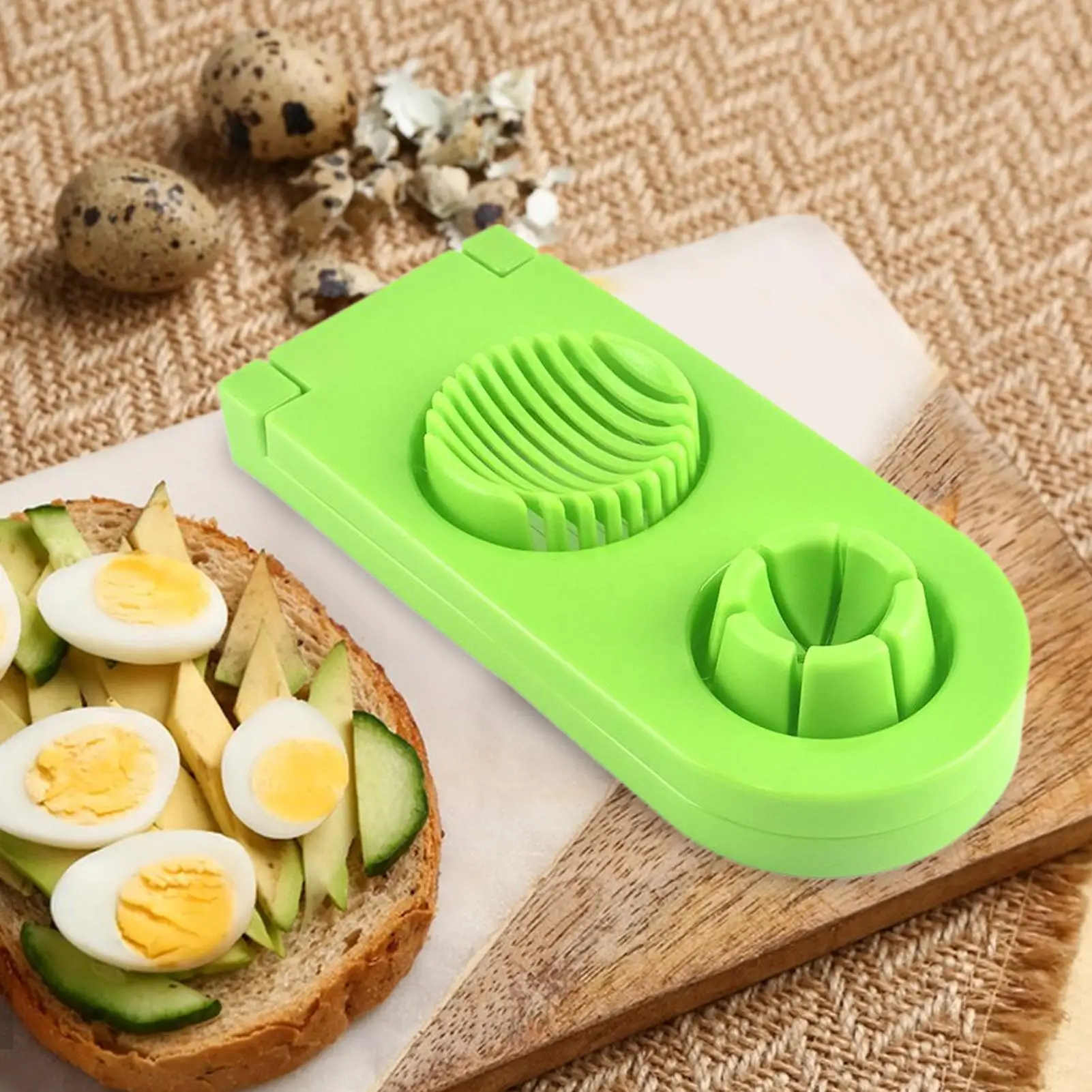 Egg Cutter Stainless Steel Wire Egg Chopper Cutting Tool 2 In 1 Chopper Kitchen Gadgets For Fruit Tomato Banana Strawberry - view 3