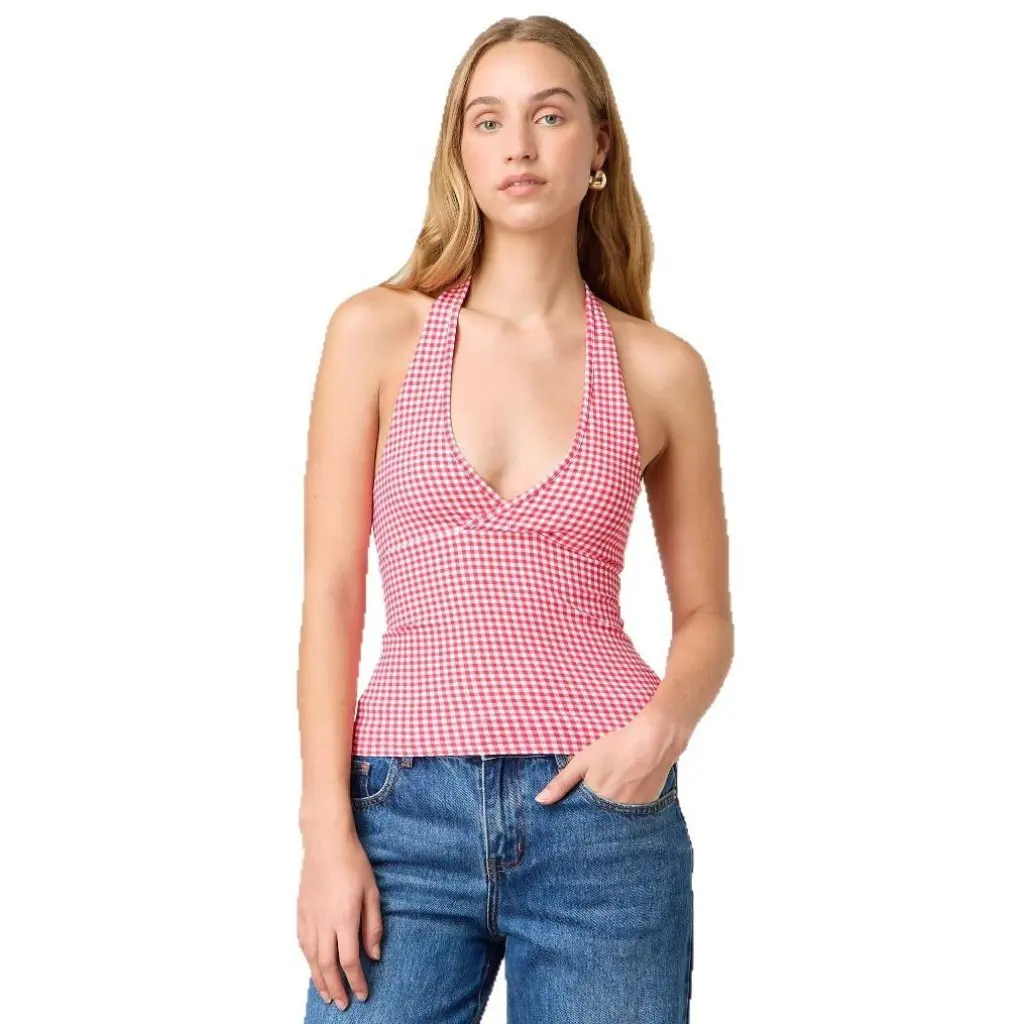 

Women's Slim-fit Neck Top S32299 European And American Style Sexy Summer Casual Elegant Vest for Girls