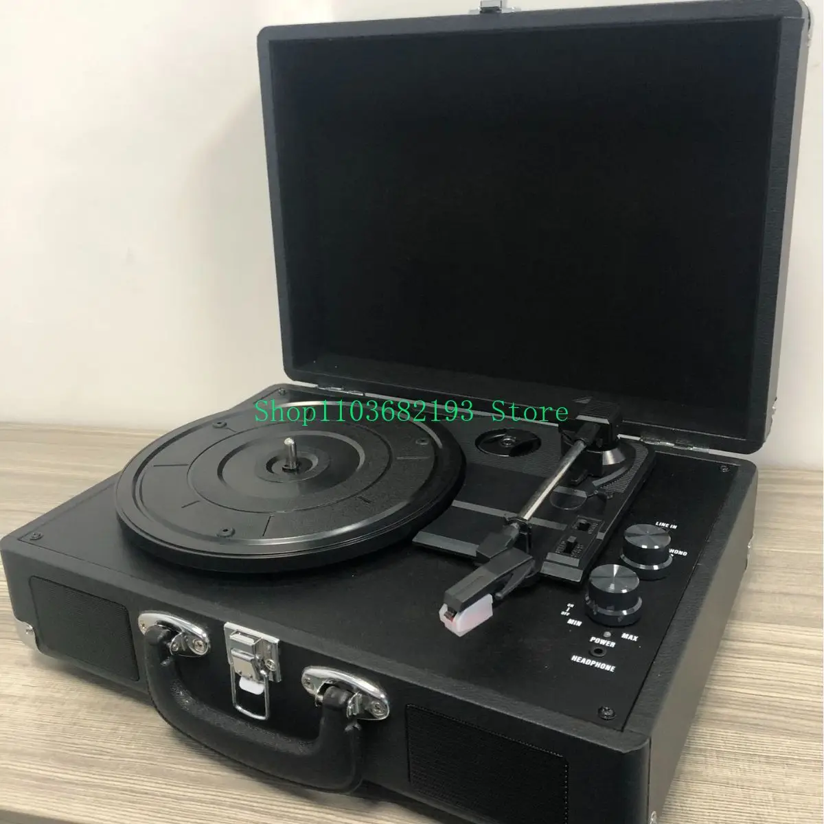 Retro Vinyl Record Player Bluetooth Speaker Record Player Suitcase Classical Vintage Phonograph Living Room Audio