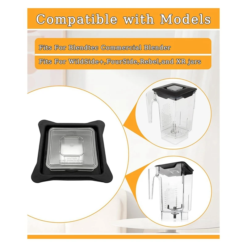 Blender Lid Replacement for Blender,Blender Lids Top with Square Clear Plug Retail image 2