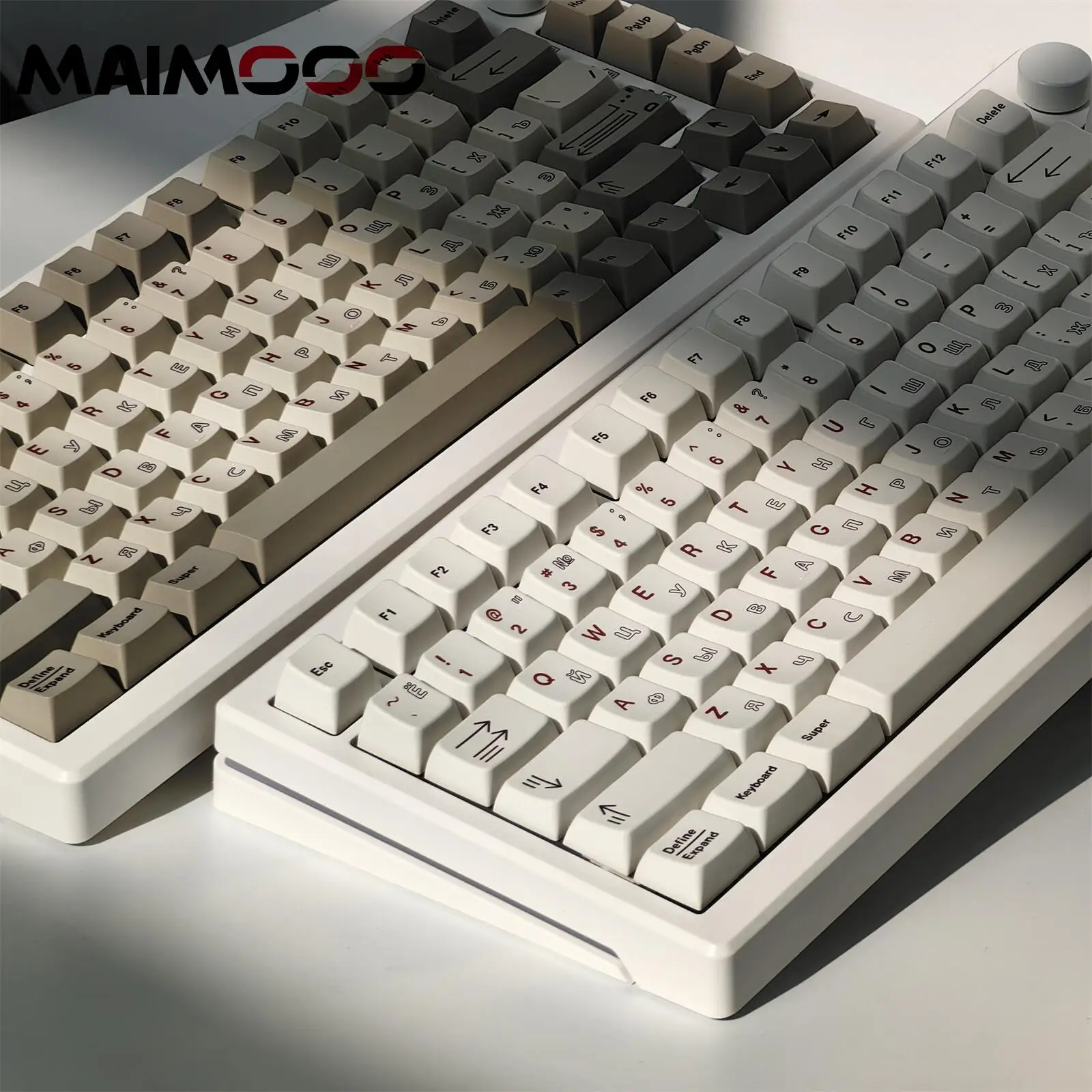 Imagem -04 - Keycaps Russos para Teclado Mecânico Keycaps Keycaps Sublimação de Tintura Branco Mda Perfil Cereja Pbt ru mx Switch Jogos Tampa do Teclado