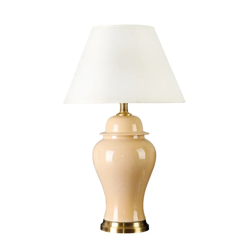 American Ceramic Table Living Room Large Table Lamp Simple Decorative Table Lamp American Country Bedroom Bedside Lamp