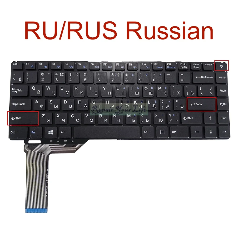 Imagem -06 - Teclado Russo ru para Digma Eve 15 C400 Es5041ew C423 Es5069ew C413 Es5059ew C419 Es5065ew Mb30011008 Yxt-nb93154 Pride-k2809