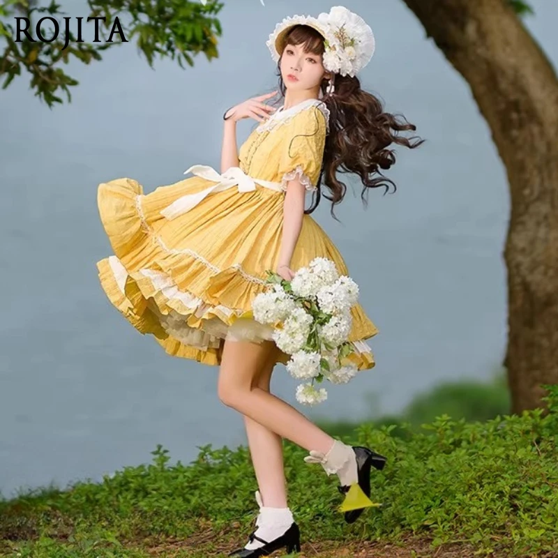 

Pastoral Cute Lolita Original Design Short-sleeved Dress 2026 New Summer Candy Color Dress Op Daily Soft Girl 4 Colors