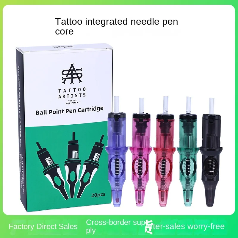 Tattoo Integrated Needle Refill Thorn Painting 20 Boxes 5 Colors Optional Cross-Border Supply Beauty Makeup