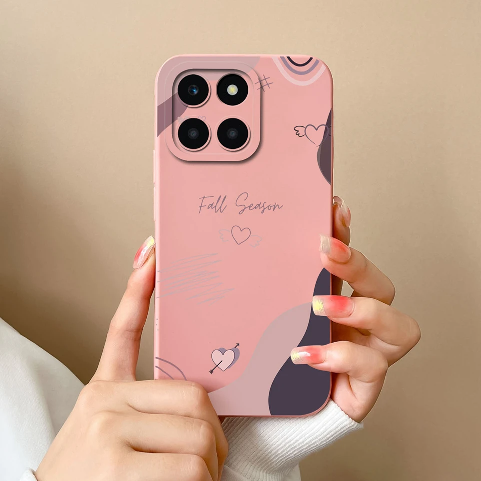 Cover For Huawei Honor X6A Cartoon Space Astronaut Soft Silicone Liquid Case Camera Protection Coque For Honor X 6A 6.56" Fundas