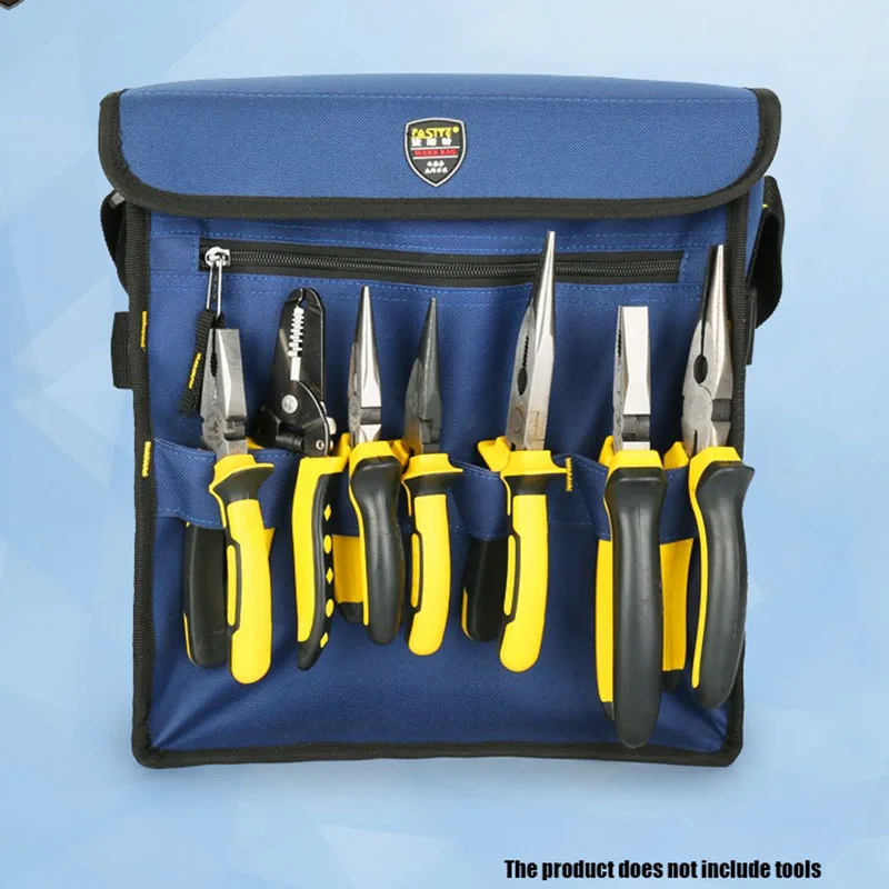 Imagem -04 - Bolsa de Ombro Única Eletricista Masculina Kit de Ferramentas de Reparo Organizador Multifuncional Carpintaria Oficina Bolsa