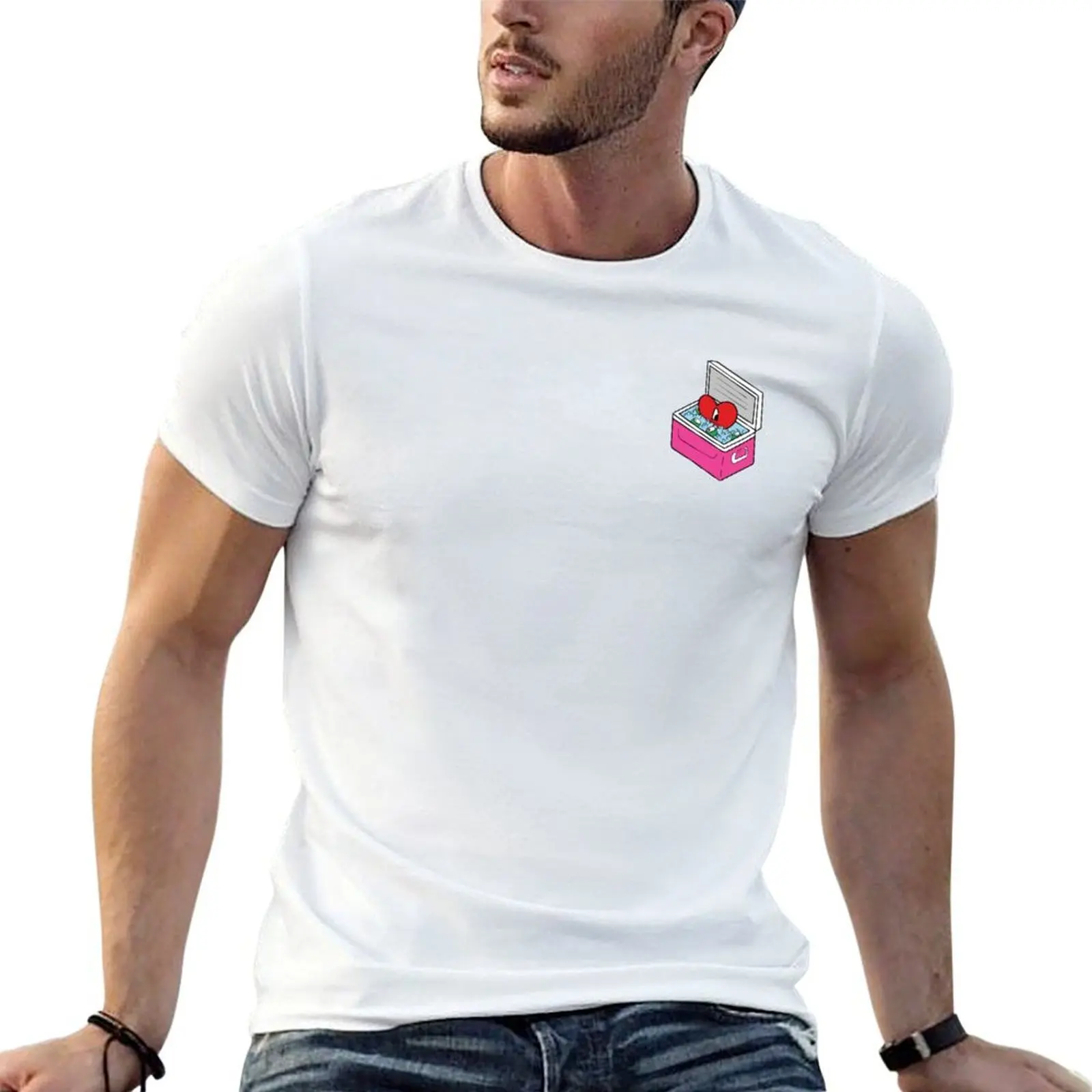 El corazón lo puse en la neverita- Camiseta de Bad Bunny, camisetas informales para hombre, camiseta gráfica divertida