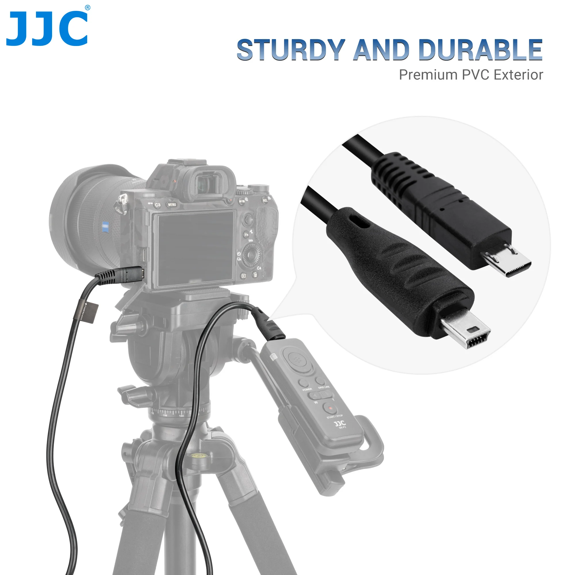 JJC Camera Remote Control Connecting Cable fits Sony camera/ camcorder with a Multi-terminal compatible with JJC remote