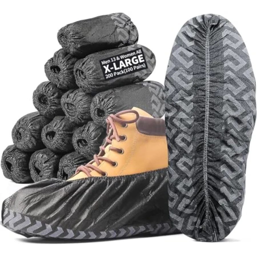 

X-Large Shoe Covers Disposable Non-Slip, Non-Woven Fabric Boot Covers for Indoors Breathable Slip Resistant Durable Boot, Stret