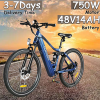SAME XD26 E Bike 750W Motor 48V14AH Battery Hydraulic Disc Brake Electric Bicycle 26-Inch Tire 7-Speed All Terrain Electric Bike