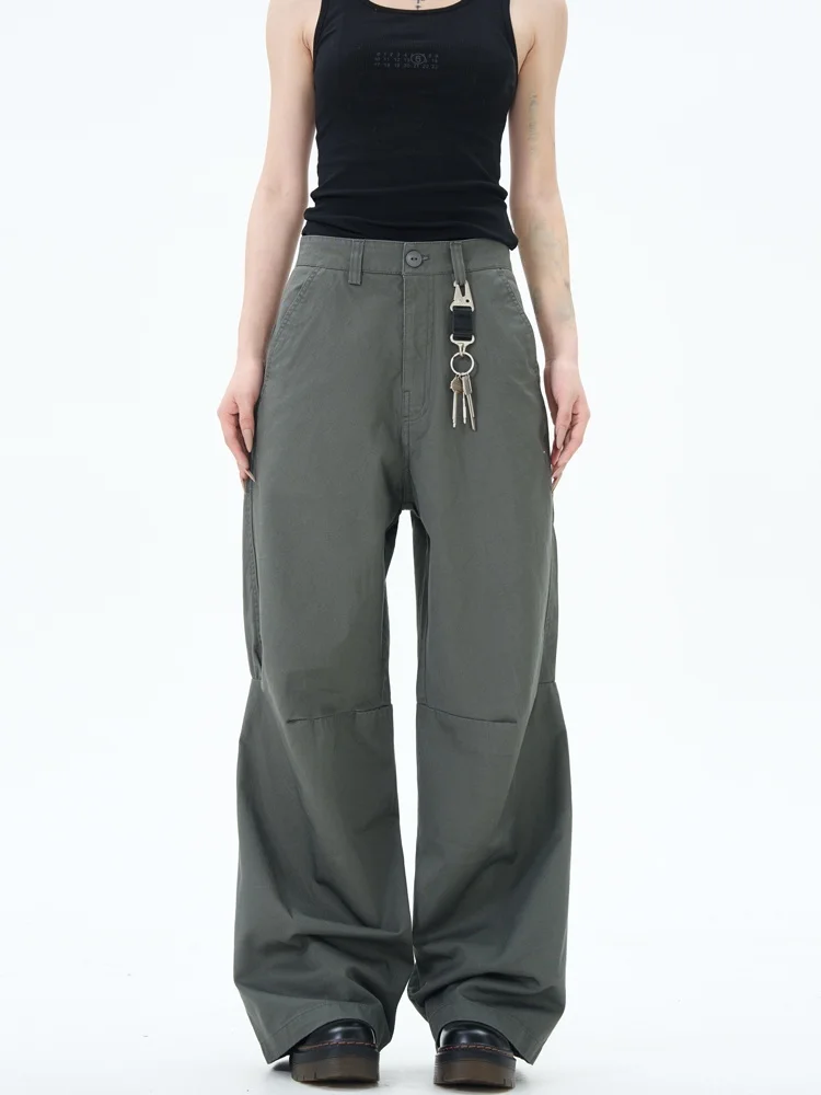 

Yeboon Американские сложенные джинсы с микро-клеш, мужские повседневные прямые брюки, 3D деконструкционный дизайн, универсальные прямые повседневные брюки...