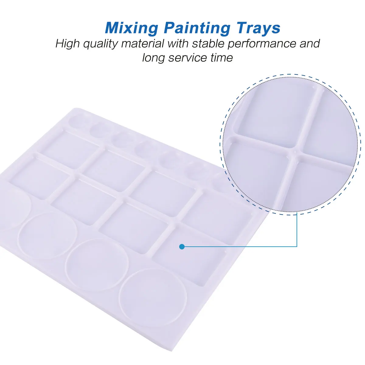 1Pcs Square Art Paint Mixing Tray Portable Plastic Color Palette for Watercolor Gouache Oil Painting Drawing Pigment