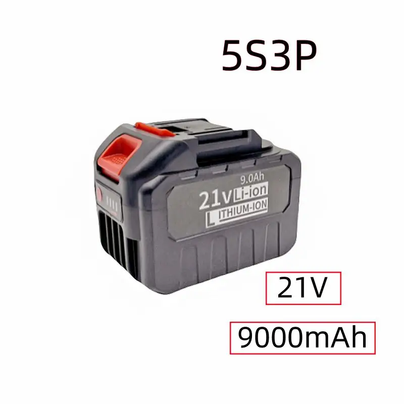 21V 9.0Ah high-power and high current rechargeable lithium battery, charger, suitable for Makita 21V series electric tools