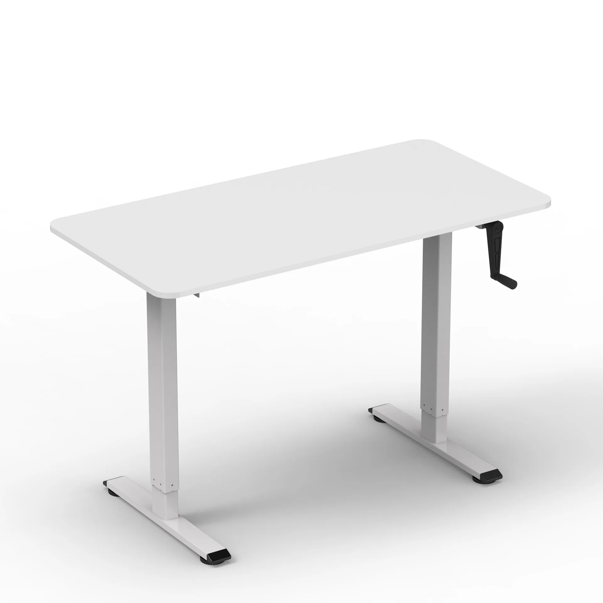 @Front hand-cranked lifting table Long computer Bedroom home desk Small apartment solid wood desk Study table