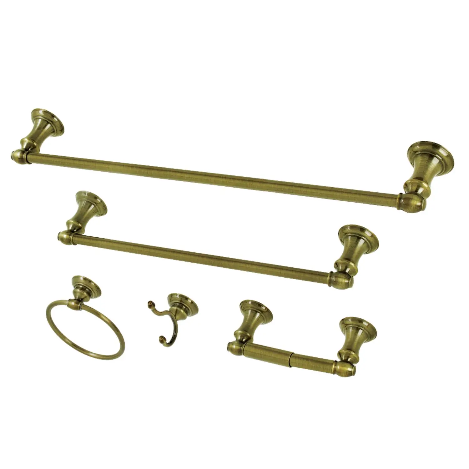 

5-Piece 18"&24" Towel Bar Bathroom Accessory Set Antique Brass Finish Wall Mount Hardware Set, Customized