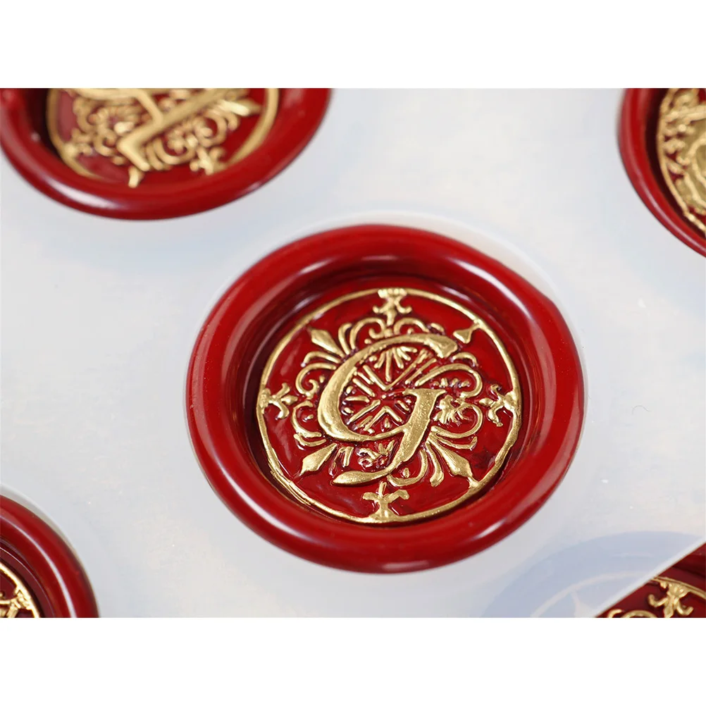

Silicone Mold DIY Craft Tool Flexible Simple White Wax Seal Stamp Reusable Non Sticky Easy Clean Manual Making Supply