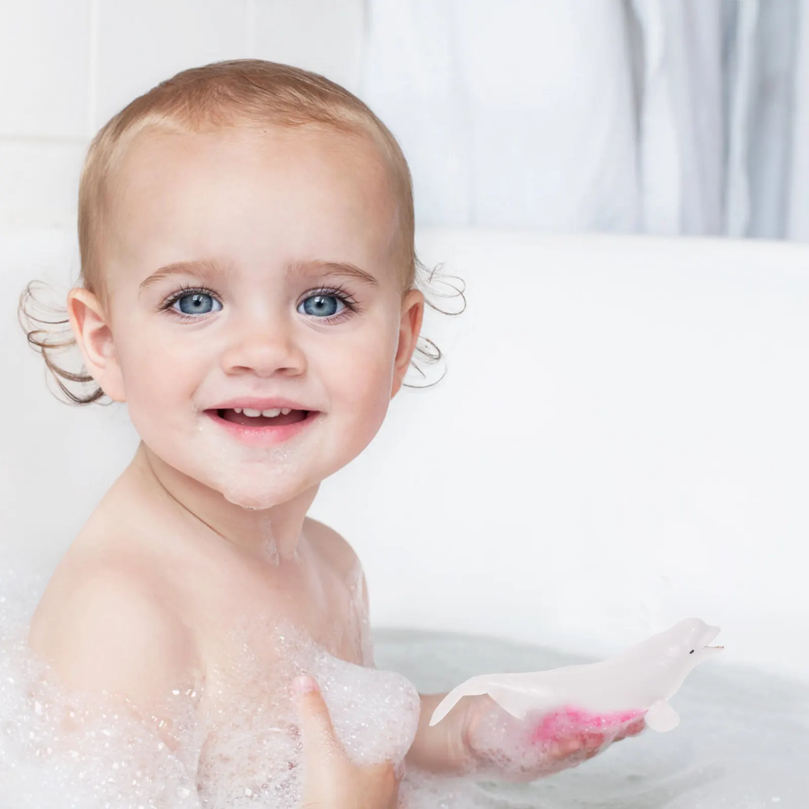 

Набор из 3 миниатюрных фигурок морских животных: прочные, моющиеся, экологичные, без BPA, реалистичные (акула, белуга) для детей