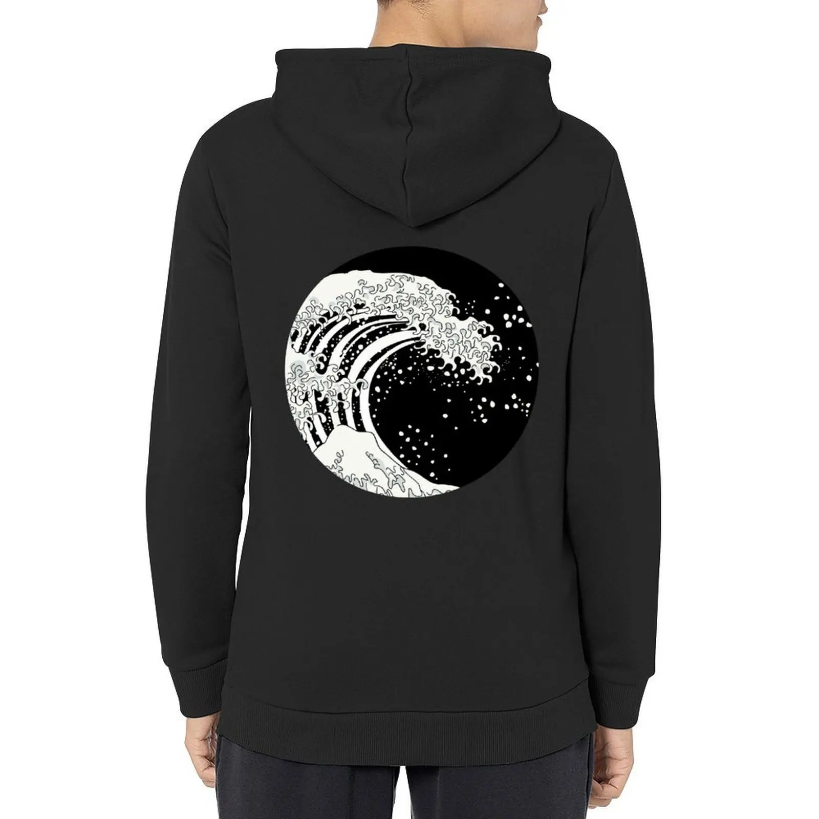 

Black and White Great Wave Hoodie male clothes men's winter sweater mens designer clothes fashion men oversized hoodie
