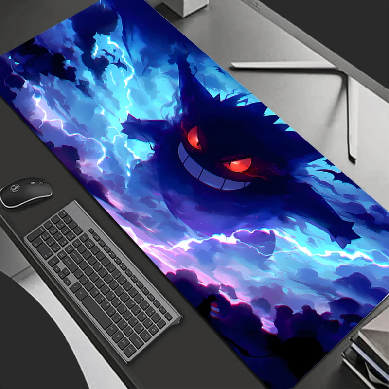 Mouse Pad P-Pokemons G-Gengar Large Gamer Gaming Accessories Speed Keyboard Rubber Lock Edge Desk Mat Laptop mousepad