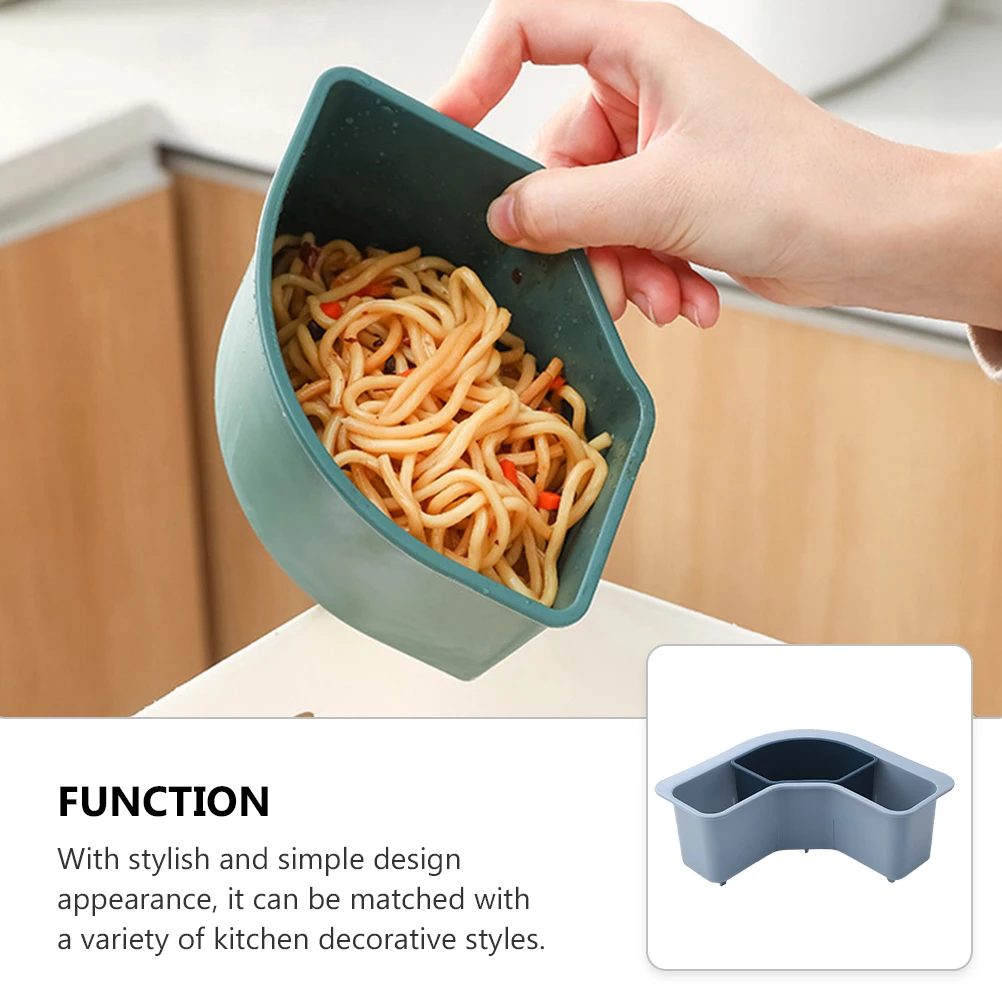 

Triangular Sink Sucker Rack Holder Shelf Kitchen Storage Strainer Basket PP Material Food Catcher Filter Waste ganizer