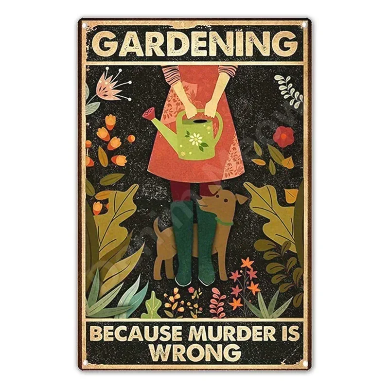 Vintage tuinplanten thema metalen blikken bord retro zonnebloem kamerplant wanddecoratie voor huis patio tuin tuinieren rustieke ijzeren P