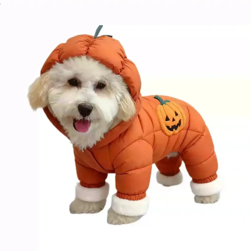 New Puppy Clothes for Autumn and Winter, Warm Four Legged Cotton Clothes That Can Keep Warm Without Shedding Hair When Going Out
