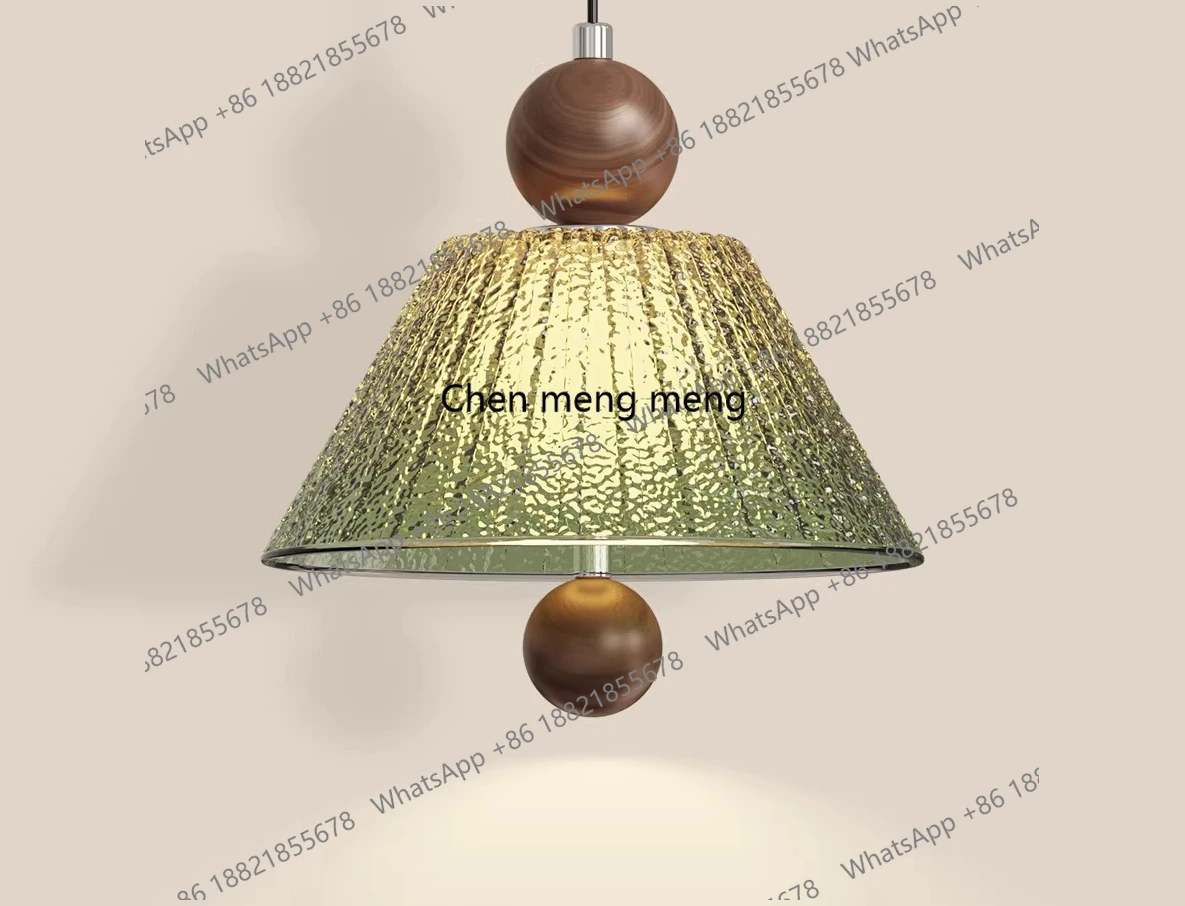 

American retro bedroom bedside small chandelier French antique style crack gradual change glass sofa
