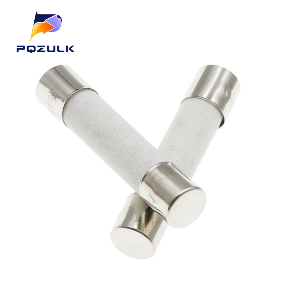 10PCS 5X20MM 6X30MM Fast Blow Ceramic Fuse Tube 250V 0.5 1 2 3 4 5 6 8 10 15 20 25 30A AMP 5*20 6*30 Slow Down The Car Fuse