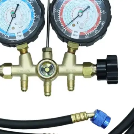 FOR For hs 36 HVAC Manifold Gauge Set Featuring Brass Components and Color Coded Scales for Accurate Coolant Monitoring