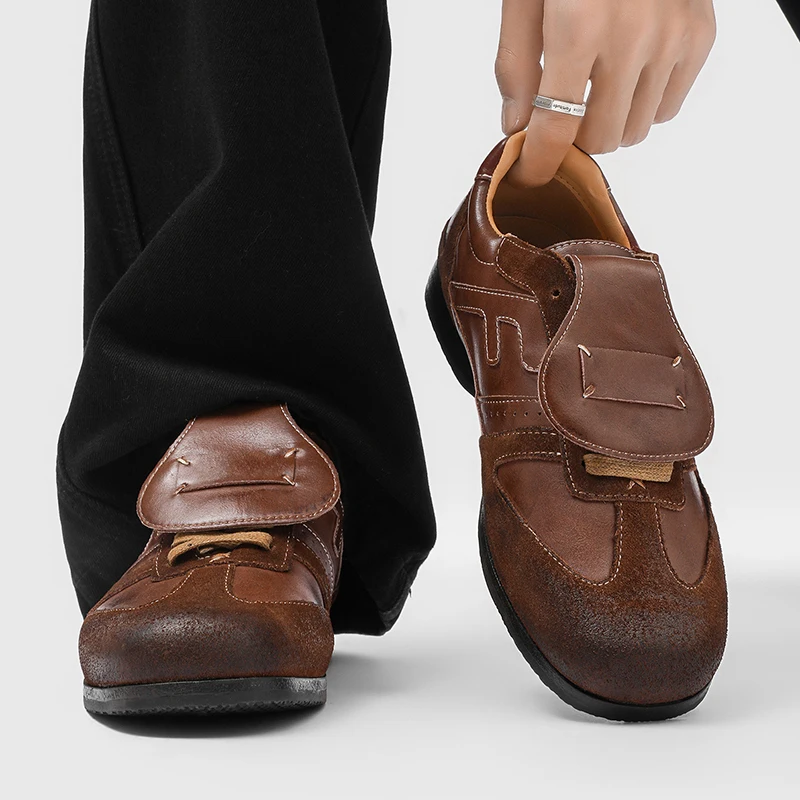 Men Casual Shoes PU Splicing Flat Bottom Comfortable Breathable Classic Men Casual Shoes Size 38-46