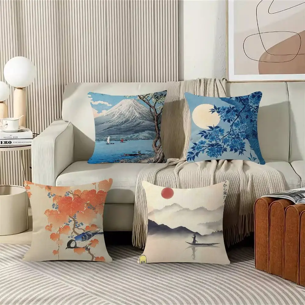 Japan Takahashi Yuming Yamanaka Lake Mount Pillowcase Toon Gift Cushion Cover Bedroom Home Sofa Chair Seat Decor Pillow Case