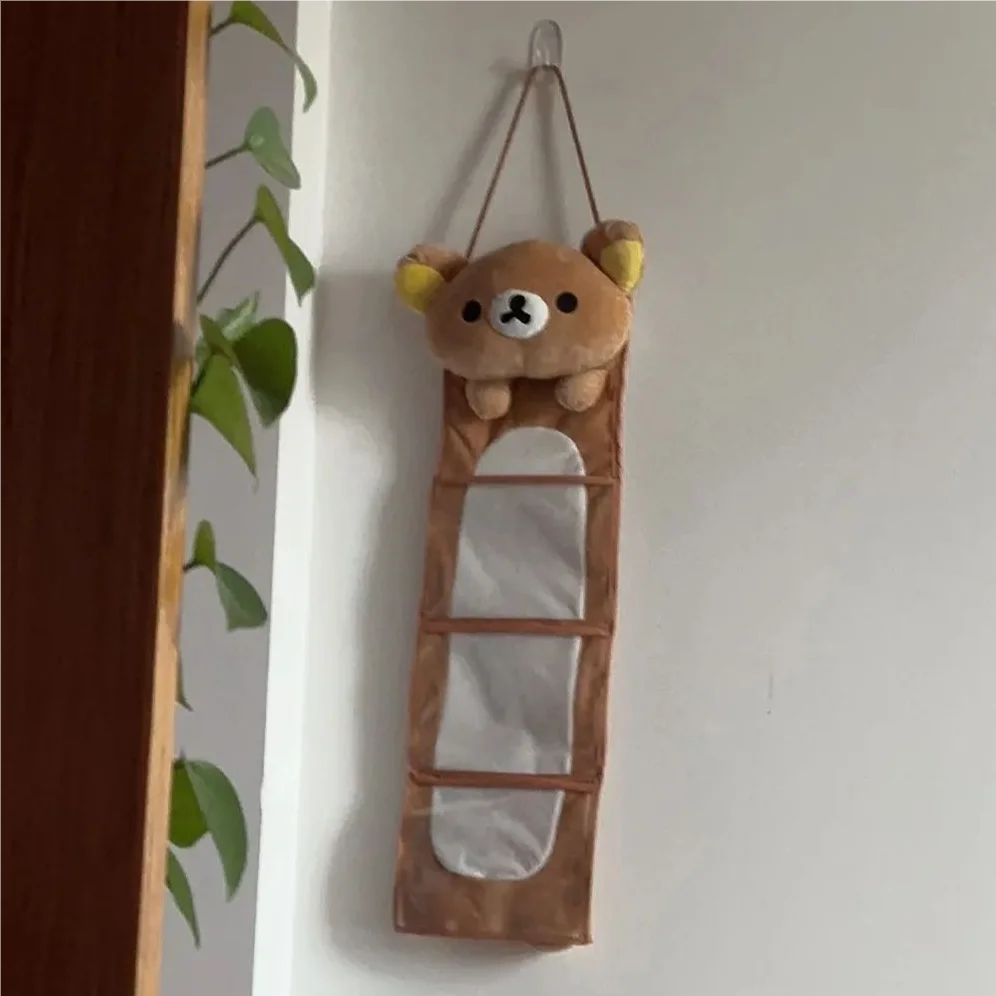 2025 High Quality Rilakkumas Wall Hanging Storage Cartoon Bear Brother Door Hang Dorm Large Capacity Sundry Ornament Storage Bag