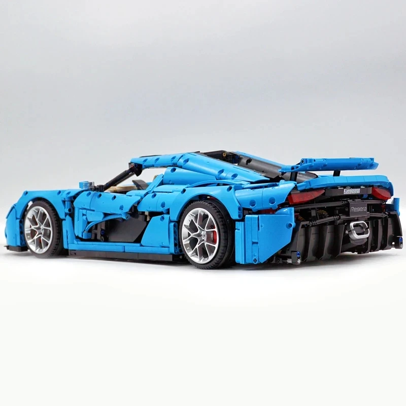 MOC T010 ciudad técnica Super deporte coche de carreras Hypercar bloques de construcción rompecabezas juguete educativo regalos de navidad niños