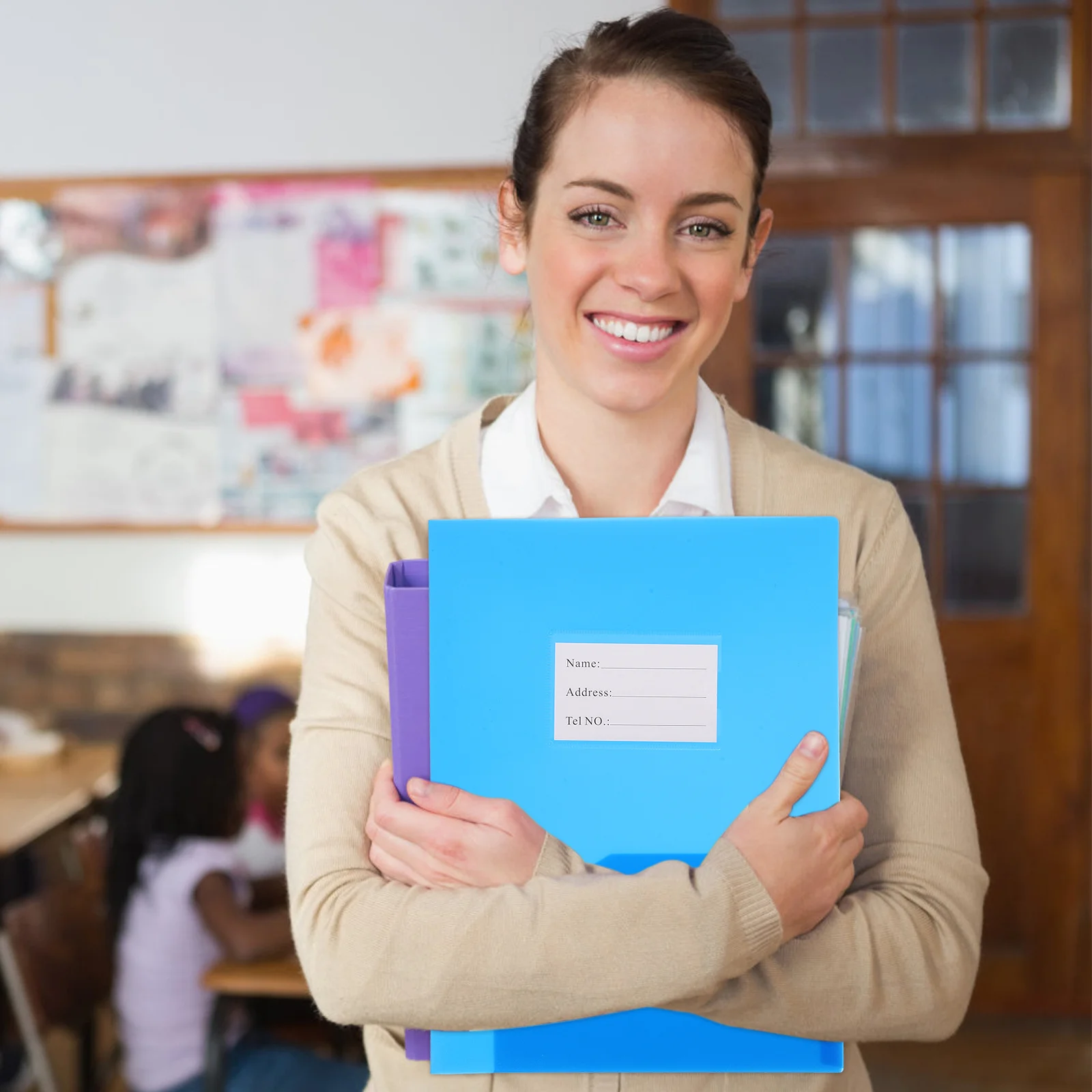 

2Pcs Document Folder Plastic File Folder with Double Pockets for Office Paper Storage Report Covers Folders with Pockets