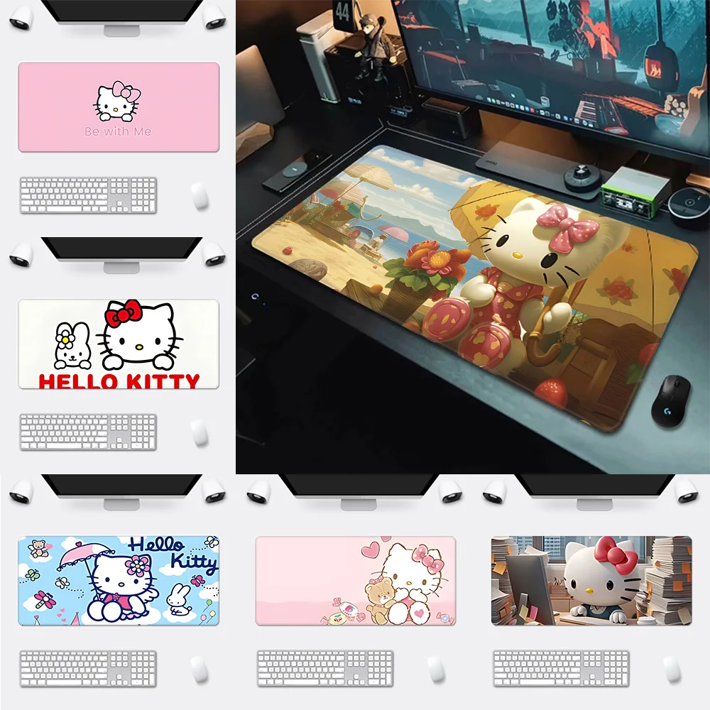 

Mousepad HD Printing Computer Gamers Locking Edge Non-slip Mouse Pad Cute Hellos Kitty XXL90x40cm Keyboard PC Desk Pad