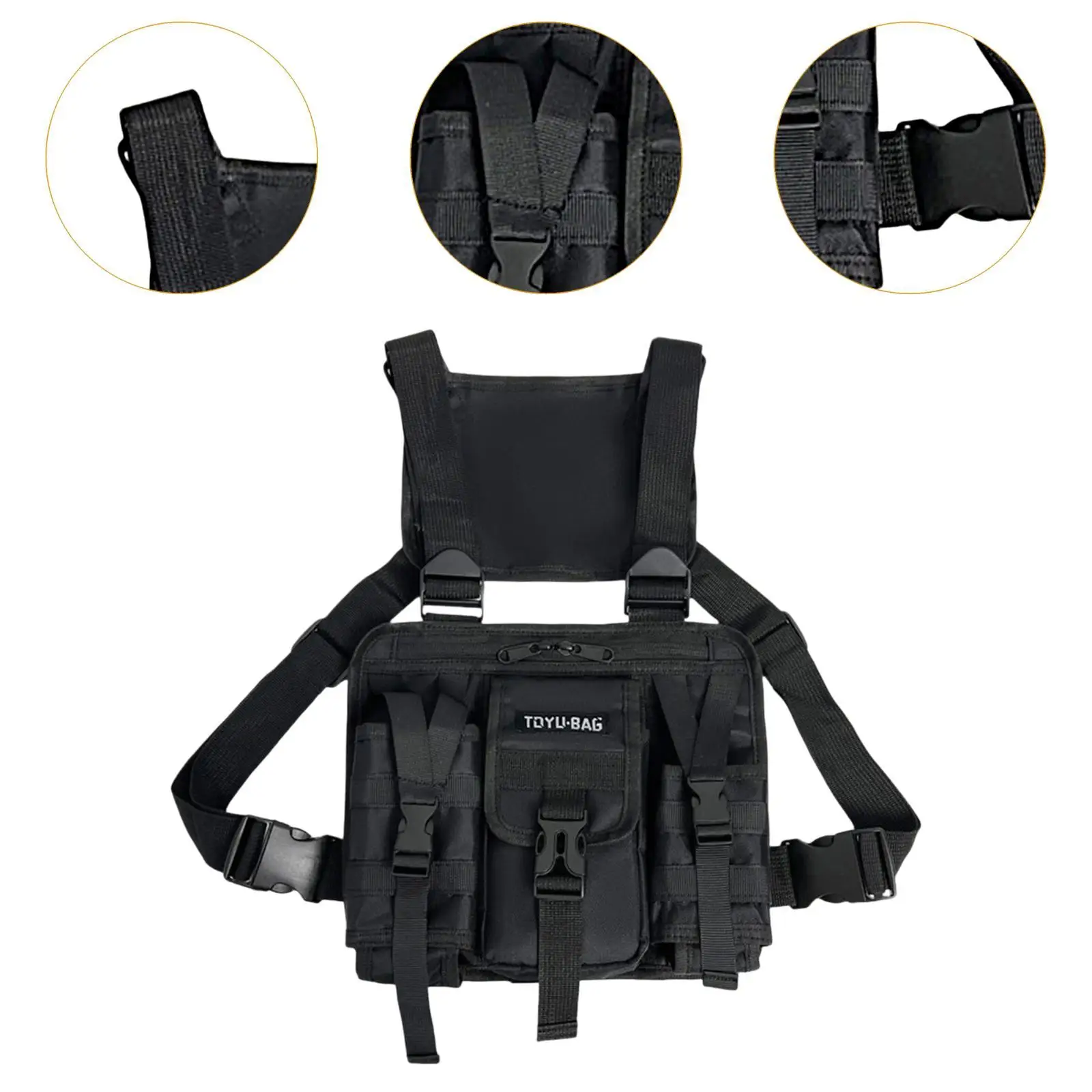 Sports Chest Bag Outdoor Training for Men and Women Portable Front Running Vest Bag for Running Cycling Travel Workouts Camping