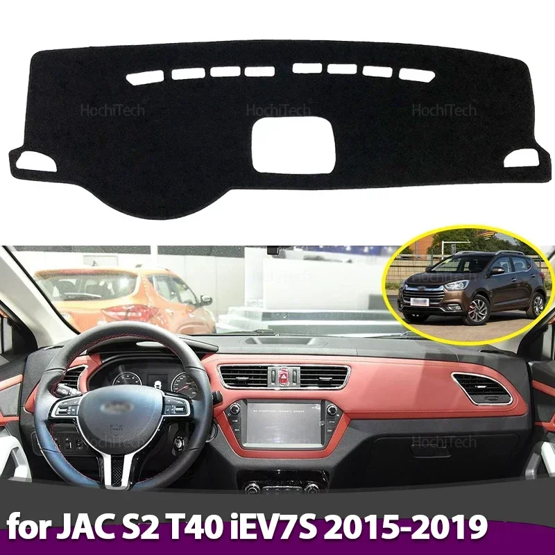 Anti-Rutsch-Armaturenbrett-Abdeckung, Schutzpolster, Autozubehör, Sonnenschutz, Teppich für JAC S2 T40 IEV7S 2015 2016 2017 2018 2019