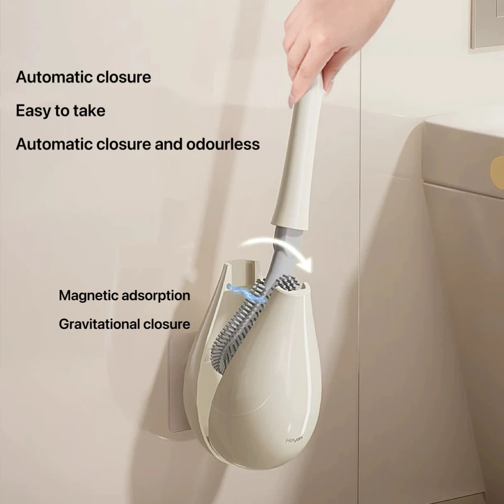

Toilet brush household corner wall-mounted toilet brush without dead angle bathroom cleaning brush
