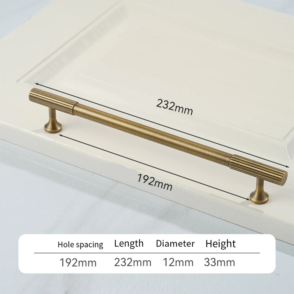 1pc Antique Bronze Handles Solid Brass Handle Furniture Handle Drawer Cabinet Door Long Pulls T-bar Furniture Hardware